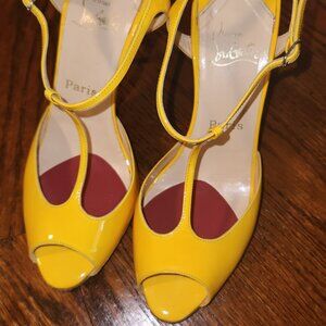 Christian Louboutin Ernesta Yellow Sandals Size 39
